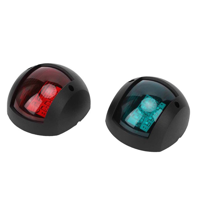 Navigation Signal Light, High Brightness IP66 Waterproof Boat Side Light Weatherproof For Pontoons Yachts White,Black