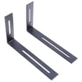 thumbnail image 1 of Miangastore 2pcs Metal Angle Brackets Iron Black for Load Bearing Applications, 1 of 8