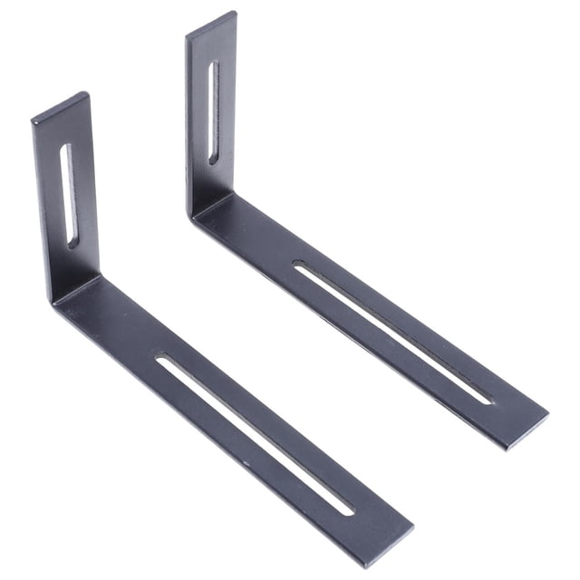 Miangastore 2pcs Metal Angle Brackets Iron Black for Load Bearing Applications