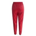 thumbnail image 3 of Yuyuzo Plus Size Leather Pants Women Drawstring Elastic High Waisted Jogger Pants with Pockets, 3 of 4