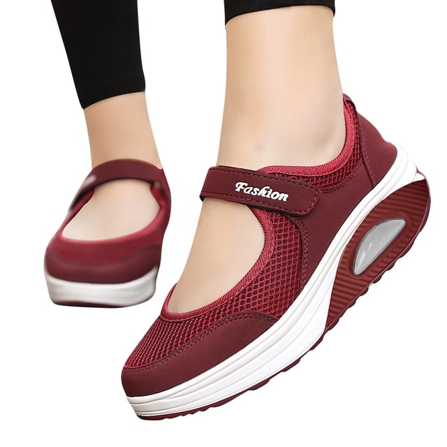 Kcodviy Chaussures Plateforme Sport Respirantes Chaussures Décontractées pour Femmes à Enfiler Course Légères Chaussures Décontractées Chaussures pour Femmes Compensées Décontractées Chaussures Décontractées pour Femmes