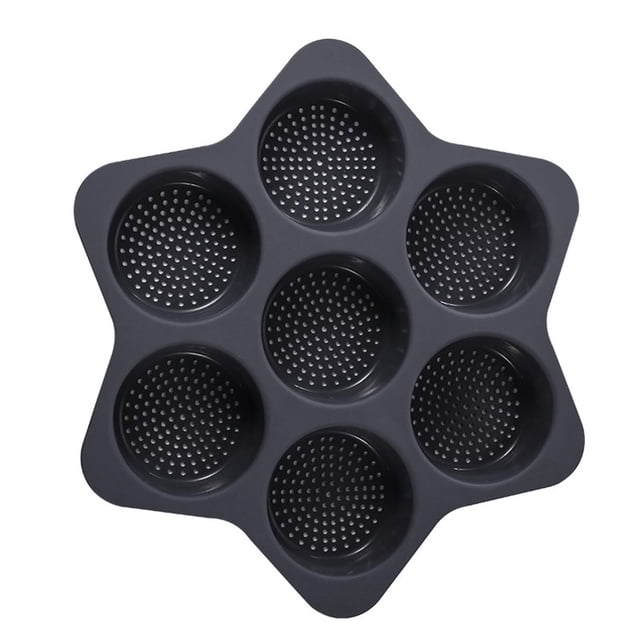 RKSTN Kitchen Utensils Set Kitchen Essentials Baking Tool Easy To Release Baking Pan Household Loaf Pan Silicone Hamburger Bun 7 Cavity Kitchen Decor