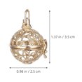 thumbnail image 2 of 5pcs Aromatherapy Essential Oil Diffuser Necklace Pendant Hollow Locket (Gold), 2 of 8