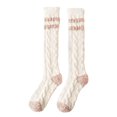 thumbnail image 1 of Winter Stocking Stocking Lady Stocking Striped Candy Coloured Coral Stocking With Thick Warm Floor, 1 of 5
