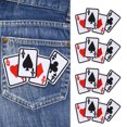 thumbnail image 2 of Bag Applique, Cloth Material DIY T-shirt Fabric Sticker Poker Ace Pattern Iron On Patch, 5Pcs For Bed Sheet Curtain Hat Shoe, 2 of 8