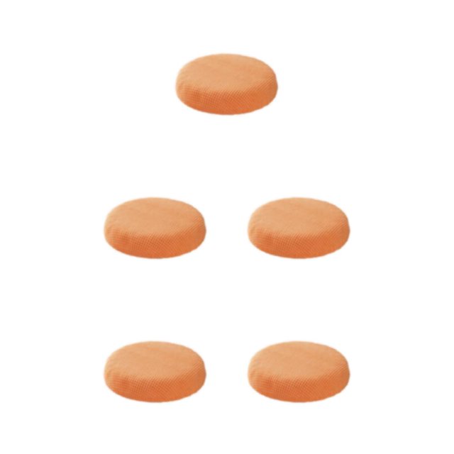 maskred Round Cushion Stool Covers For Comfortable Seating Polyester Stool Cushions Seat Covers Mild Waterproofing orange 5Set