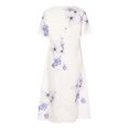 thumbnail image 4 of Babysbule Liquidation Robes d'Été pour Femmes, Mode Femmes Décontractée Ample Imprimé Papillon Col en V Manches Mi-Longues Boutons Poches Robe Longue, 4 of 8