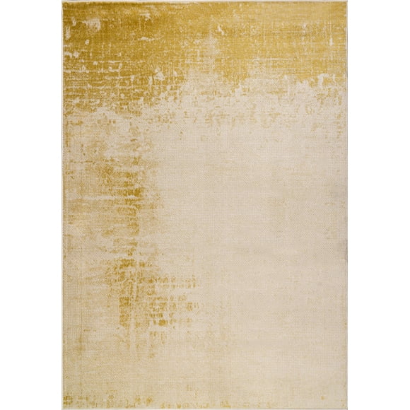 La Dole Rugs Mustard Yellow Light Dark Abstract Rustic Modern Minimalistic Area Rug Tapis 3x5 3x10 4x6 5x8 6x9 8x10 9x12 Feet