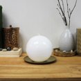thumbnail image 2 of Bougie en forme de boule blanche haute brillance, non parfumée, 2 of 5