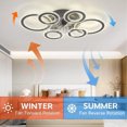 thumbnail image 4 of Ceiling Fan Light, Unique Easy To Install Modern Flush Mount Ceiling Fan Light  for Bedroom Black, 4 of 7
