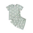 thumbnail image 1 of Birdeem Ensemble Floral d'Été pour Bébé en Coton T-Shirt Col Rond pour Filles, 1 of 1