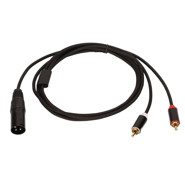 XLR Male to 2 Cable Clear Signal Lossless Cord HiFi Sound Split for Mixer Active Speaker Microphone