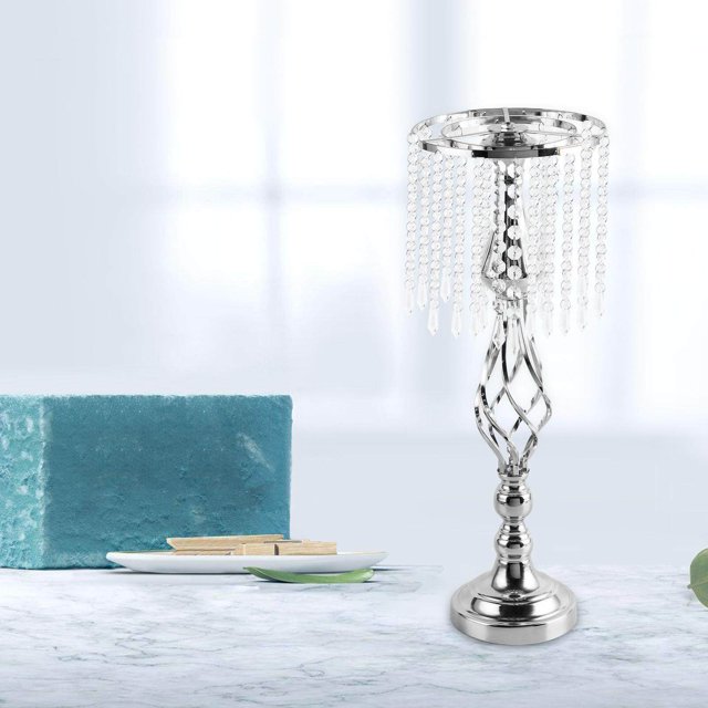 Baohd Candle Holder Candlestick Centerpiece for Table Hotel Wedding Silver Middle
