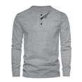 thumbnail image 1 of zbxnLI Men's Crew Neck Sweatshirts Button T-Shirts Solid Color Casual Lightweight Pullover Sweatshirt Tops, 1 of 6
