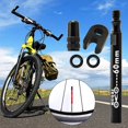 thumbnail image 3 of koolsoo Bike Presta Value Extender Values Extension Aluminum Alloy Inner Tyre Tube Kit F/V for Mountain Bikes with Core and Adaptor Rod 1pc Black 60mm, 3 of 9