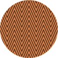 thumbnail image 1 of Ahgly Company Tapis Rond Lavable en Machine Intérieur Transitionnel Orange Néon, 3 Pieds Rond, 1 of 7