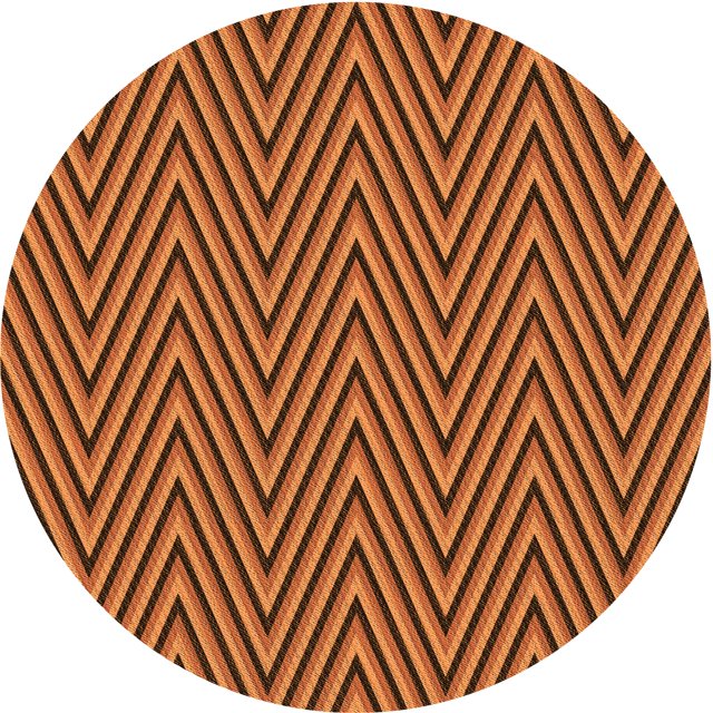 Ahgly Company Tapis Rond Lavable en Machine Intérieur Transitionnel Orange Néon, 3 Pieds Rond