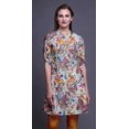 thumbnail image 2 of Bimba Kurti à Manches Retroussables pour Femmes, Col Mandarin Imprimé, Hauts de Kurti Courts, 2 of 6