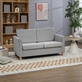 thumbnail image 2 of HOMCOM 56" Loveseat Sofa with Armrests and Wooden Legs for Living Room, 2 of 9