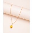 thumbnail image 1 of Goldtone November Yellow Birthstone Teardrop Necklace, 1 of 1