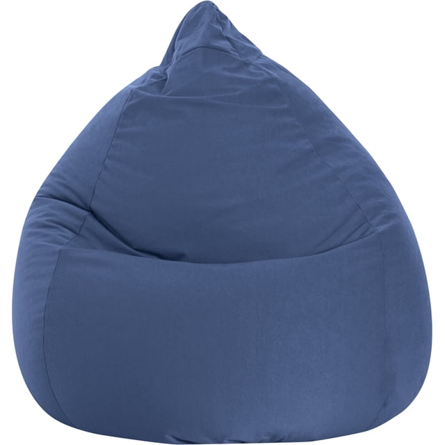 Fauteuil poire Gouchee Home Easy bleu marine – Tissu microfibre polyester doux avec rembourrage en billes de polystyrène, adapté aux adultes et aux adolescents, siège portable pour salon ou dortoir