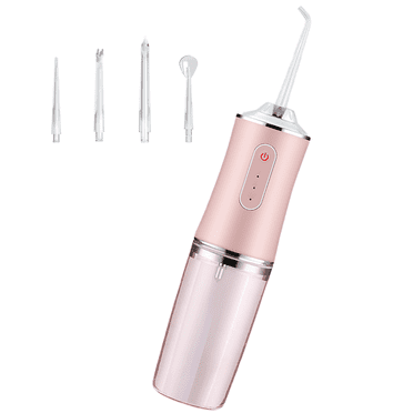 Cordless Water Flosser, Electric Portable Oral Irrigator with Water Reservoir, Rechargeable Teeth Cleaner for Gum Support Care at Home or Travel