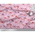 thumbnail image 3 of Soimoi Rayon Fabric Flamingo Bird Printed Fabric 1 Yard 56 Inch Wide, 3 of 3