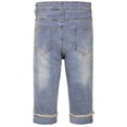 thumbnail image 2 of KIDSCOOL SPACE Baby Girl Boy Elastic Band Inside Ripped Denim Pants,7-8 Years, 2 of 8