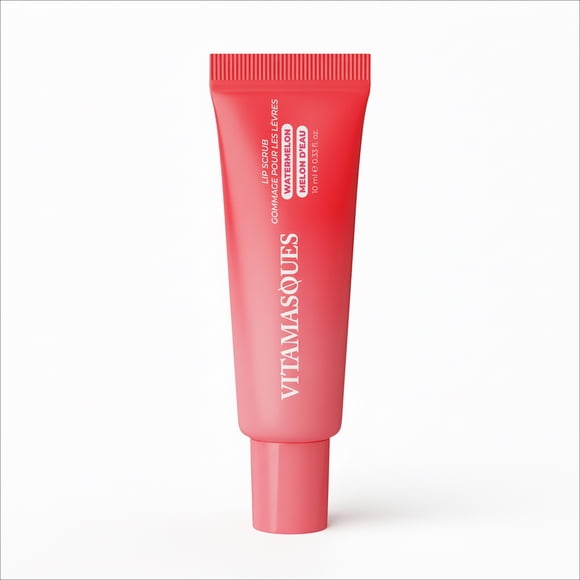 Gommage pour les lèvres Vitamasques au sucre - Pastèque, exfoliant pour les lèvres, gommage au sucre, hydratation et adoucissement pendant la nuit, apaise la sécheresse, hydratant