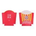 thumbnail image 4 of 100Pcs Paper Chips Box Disposable Fries Holder Portable Snack Food Box Case Snack Packaging Supplies for Home Shop (Star Pattern), 4 of 8