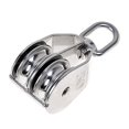 thumbnail image 2 of jinwen M50 Stainless Steel Double Pulley Rope Pully Swivel Block Lifting Wheel New, 2 of 8