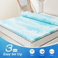 thumbnail image 3 of EDX King Size Memory Foam Mattress Toppers, Bed Topper Pad Cooling Gel Infused Soft Comfy Padding Breathable for Sleeper Sofa Couch RV Camper, CertiPUR-US Certified, 2 Inch Thick, 3 of 8