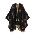 thumbnail image 1 of Cape à Imprimé Feuille d'Érable, Accessoires d'Hiver Chauds et Élégants pour Femmes, 1 of 7