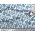 thumbnail image 3 of Soimoi Modal Satin Fabric Aztec & Tribal Elephant Ethnic Print Sewing Fabric Yard 42 Inch Wide, 3 of 3