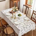 thumbnail image 4 of Lace Tablecloth | Rectangular Lace Table Cover | Decorative Coffee Table Cloth | Elegant Home Decoration | Nylon Spandex Table Protector | French Inspired Lace Pattern | Dining Room Or, 4 of 9
