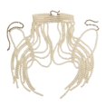 thumbnail image 1 of Bunblic Chaîne Corporelle Perlée Chaîne de Bras de Costume pour Jeu de Rôle Mariage Fête Été Mariée Blanc, 1 of 8