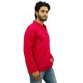 thumbnail image 3 of Atasi Kurta Court à Col Officier pour Homme en Coton Fuchsia Chemise Décontractée-Xx-Grand, 3 of 7