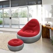 Iumwxz New Inflatable Lazy Double Lunch Break Folding Leisure Sofa Backrest Armrest Sofa Seat home tool Plastic Festival Gift