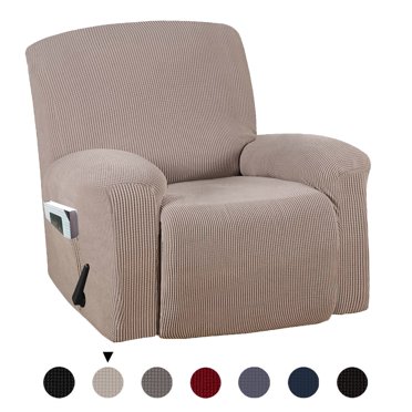 Housse Lavable Épaissie pour Fauteuil à Oreilles, Housse de Fauteuil Inclinable, Protège-Canapé Extensible avec Poche