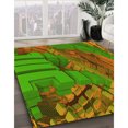 thumbnail image 3 of Ahgly Tapis d'Intérieur Lavable en Machine Carré Marron Selle, 8 Pieds Carré, 3 of 7
