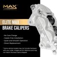 thumbnail image 3 of Max Advanced Brakes – EliteMAX Front Brake Caliper for 2010-2015 Toyota 4Runner, Driver Side, Geomet Coated, Hardware Included, Disc Brake Caliper Assembly w/o Bracket, 3 of 8