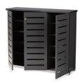 thumbnail image 2 of Bowery Hill Engineered Wood Dark Gray Shoe Cabinet Rectangular Ventilated Unassembled, 2 of 10