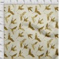 thumbnail image 4 of oneOone Velvet Dark Olive Green Fabric Asian Japanese Bird Craft Projects Decor Fabric Printed By The Yard 58 Inch Wide, 4 of 4