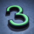 thumbnail image 1 of Glow in the Dark House Numbers - Green / Solar Powered House Numbers - Green, 1 of 6