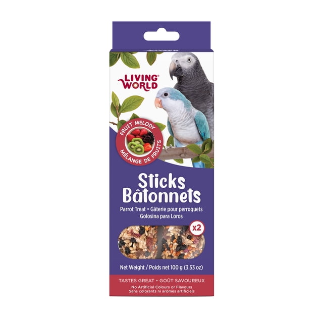 Living World Parrot Treat Sticks Fruit Melody 100 G