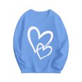 thumbnail image 1 of Plebaso Garçons Filles Manches Longues Hauts en Coton Imprimé Cœur Pull T-Shirts Enfants Blouses Décontractées Col Rond, 1 of 2