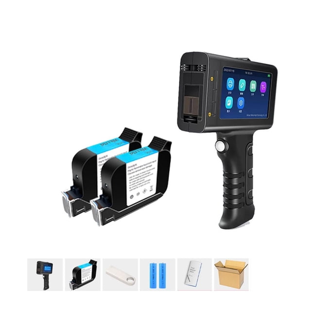Printer Jet, 12.7mm Label Printer Smart Handheld Inkjet Printer Qr Bar Lot Code Logo Coding Machine For Glass ,Fast Printing