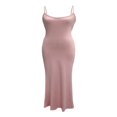 thumbnail image 2 of QJUHUNG Women  Solid Color Long Dress Sexy Bodycon Stretchy Maxi  Lady Spring Fall Summer Spaghetti Strap Dress, 2 of 7