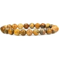 thumbnail image 1 of Bracelet Extensible Unisexe en Perles Rondes 8 mm en Dentelle Folle Naturelle en Agate Gemstone 7 Pouces, 1 of 5