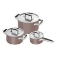 thumbnail image 1 of ZWILLING Pure Cookware Set, 6 Piece 18/10 Stainless Steel, Rose, 1 of 5
